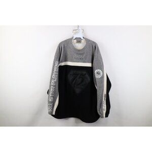 Vintage 90s Fox Sports Football Mens XL Spell Out Baggy Fleece Crewneck Sweater